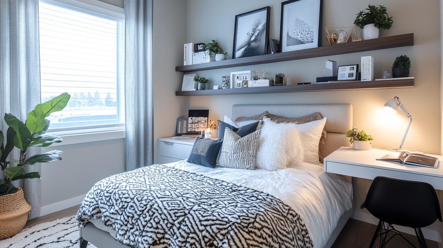 Beautiful view of Tiny Apartment Bedroom Makeover Ideas