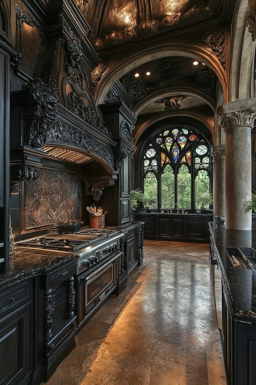 29 Western Gothic Kitchen Ideas to Add Dark Elegance to Your Cooking ...