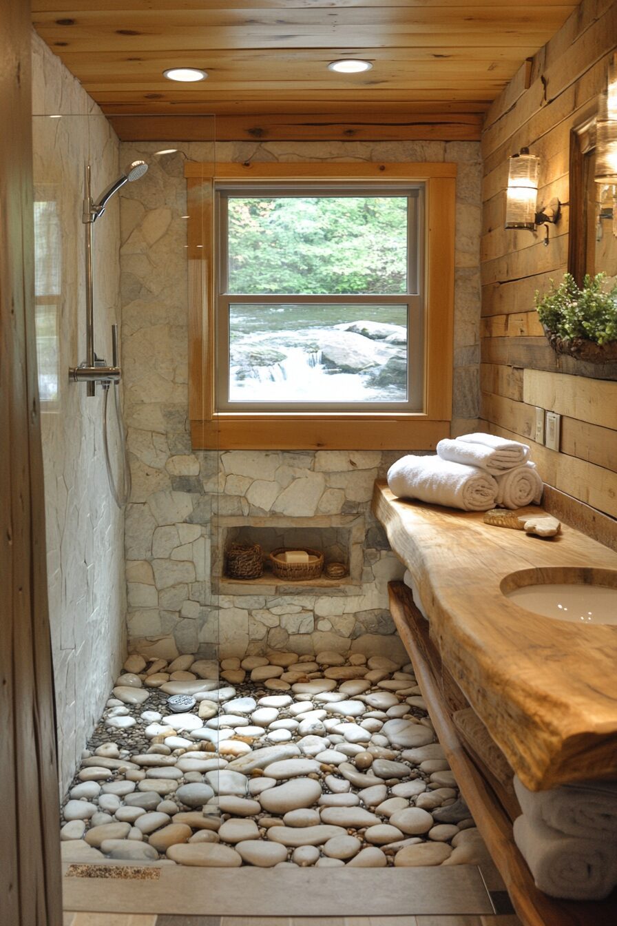29 Small Log Cabin Interior Bathroom Ideas to Maximize Functionality ...