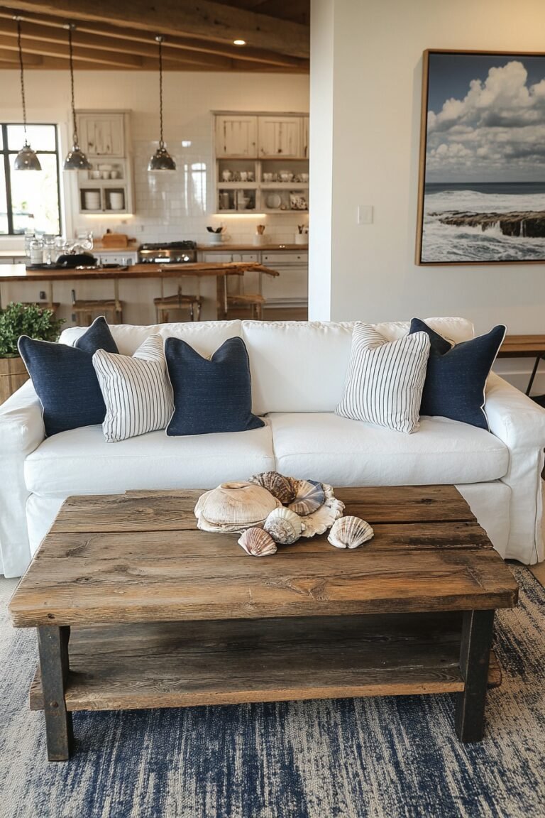 29 Coastal Preppy Living Room Decor Ideas for a Fresh and Inviting ...