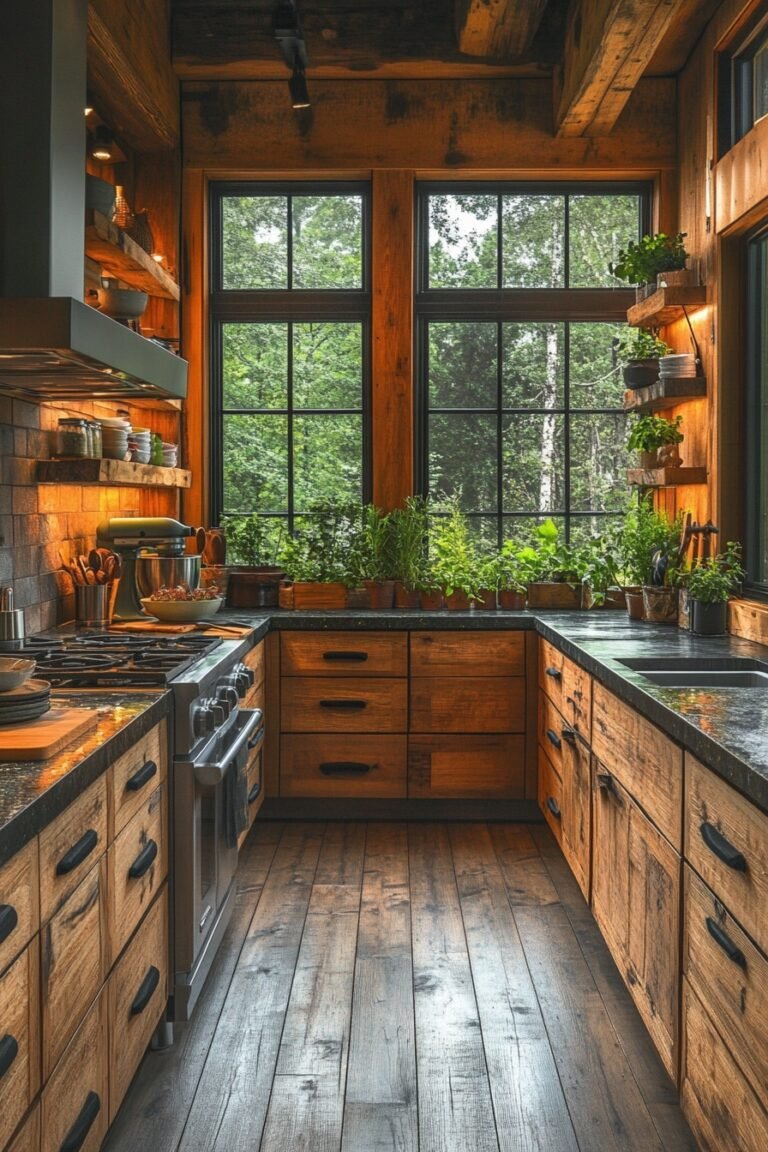 29 Small Cabin Interior Kitchen Ideas to Create a Compact Culinary ...