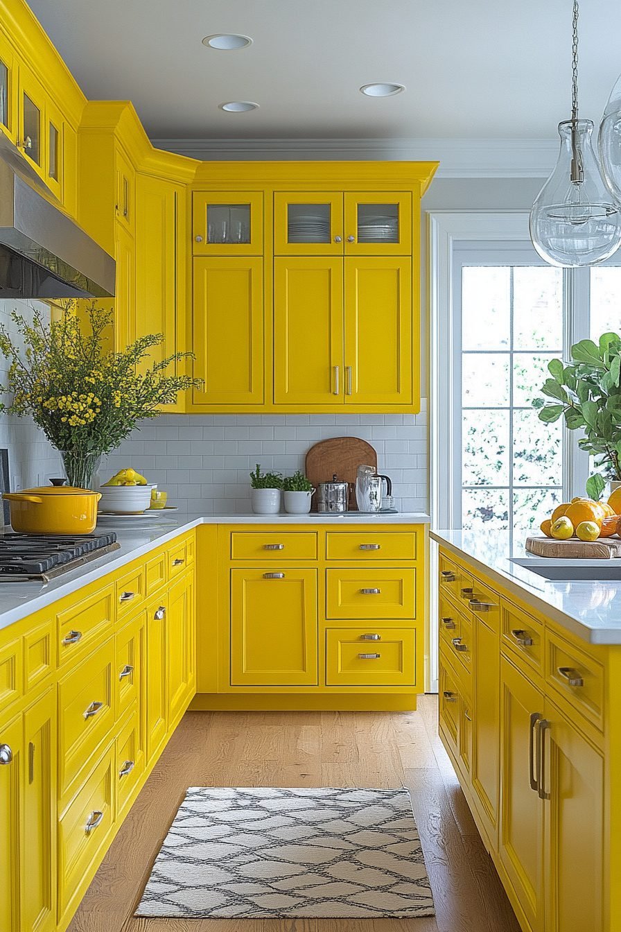 Kitchen Cabinet Colors Yellow