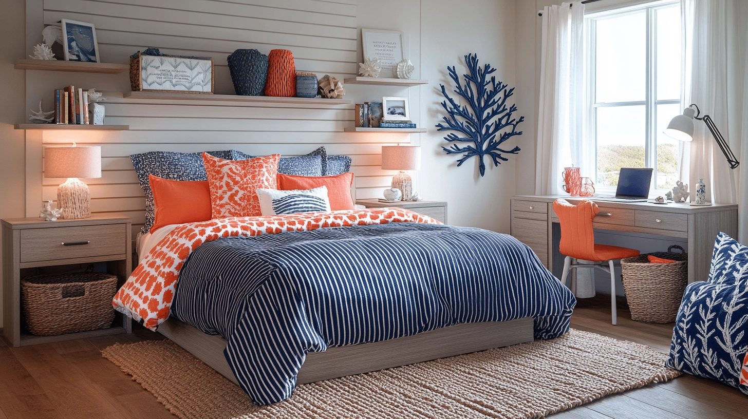 29 Coastal Preppy Dorm Room Ideas to Elevate Your Dorm with Seaside ...