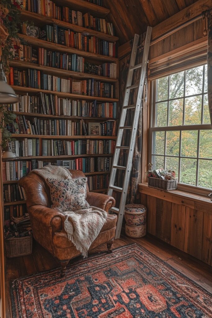 Charming Library Corner