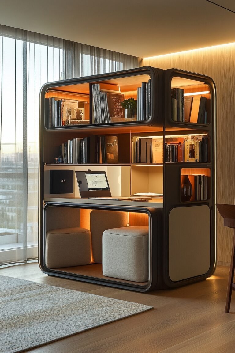 View of 29 Tiny Apartment Home Office Ideas for Designing a Chic and Efficient ...