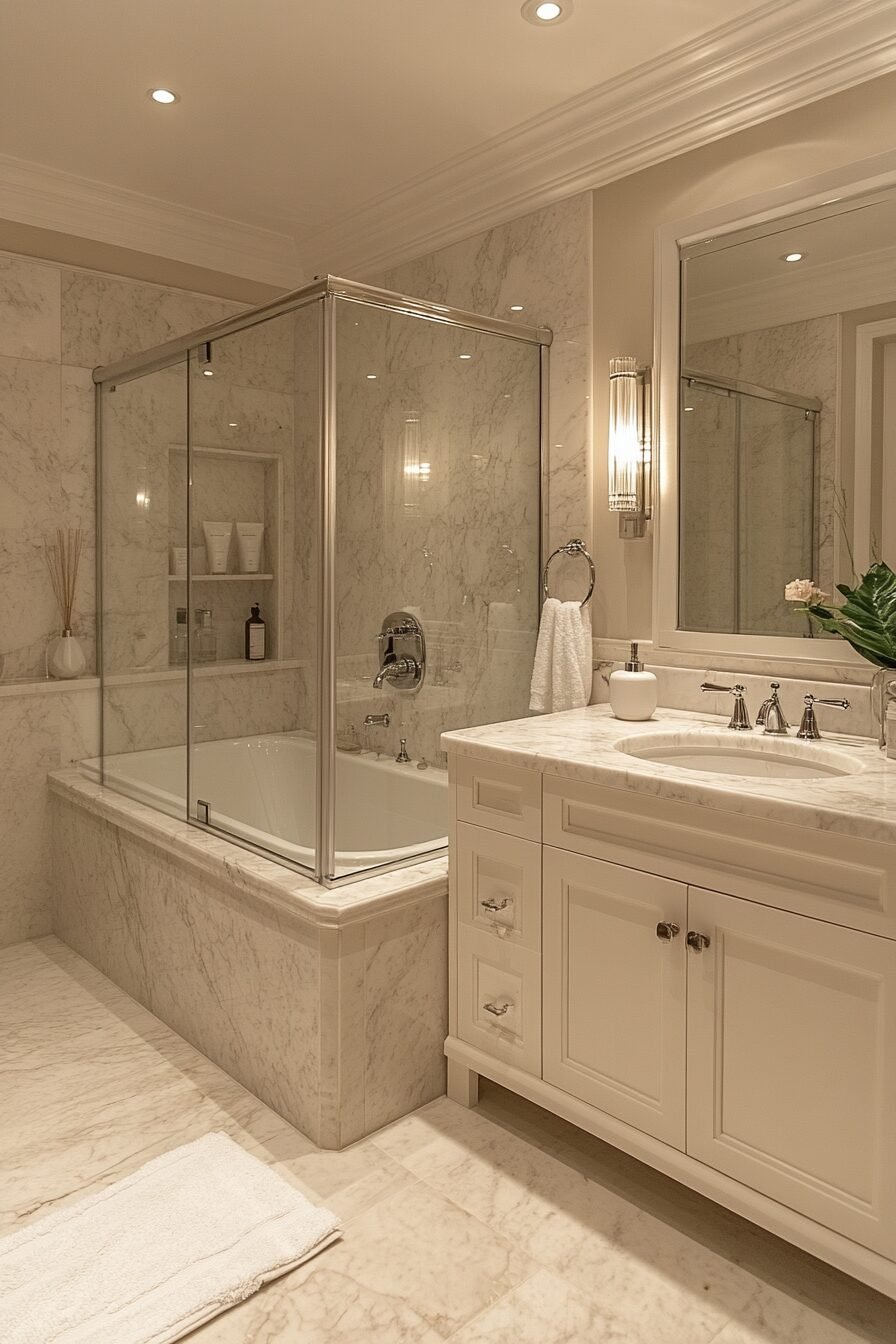 29 Transitional Bathroom Design Ideas That Fuse Traditional and ...