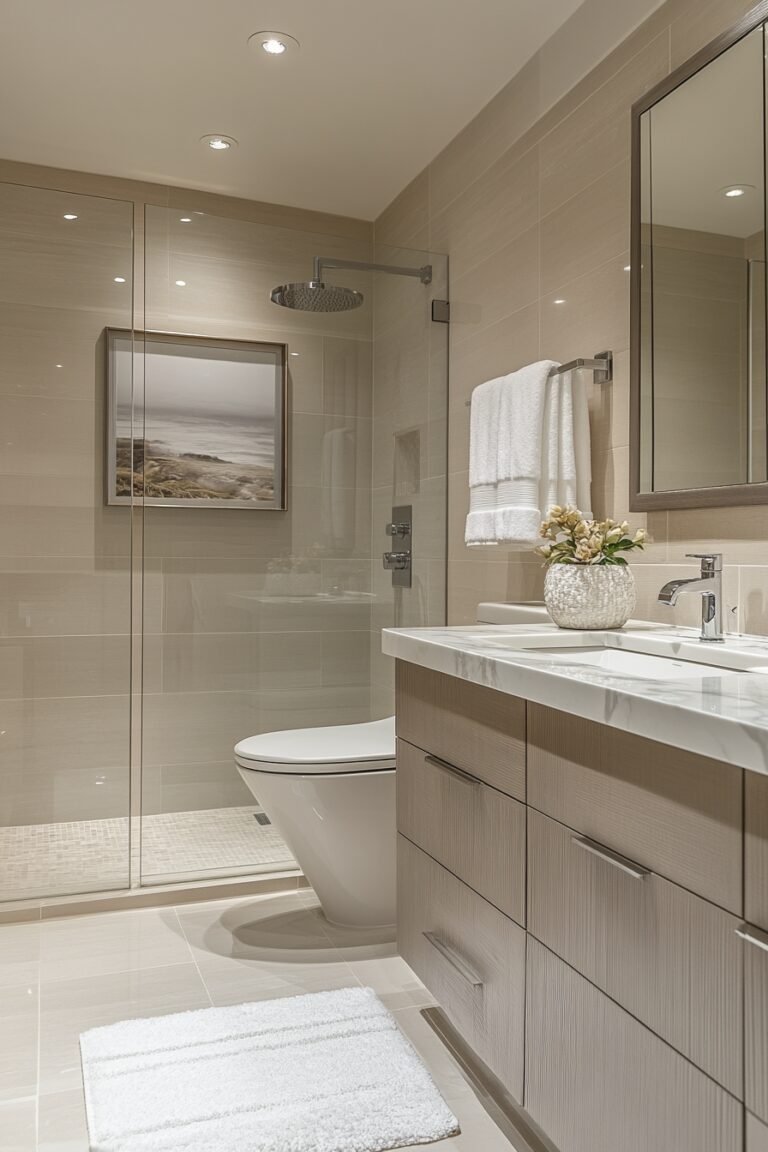 29 Transitional Bathroom Design Ideas That Fuse Traditional and ...