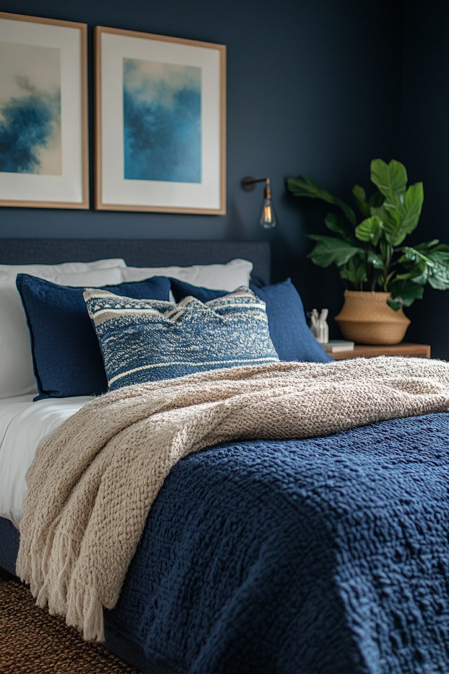 29 Navy Blue Boho Bedroom Ideas to Create a Peaceful Yet Vibrant Space ...