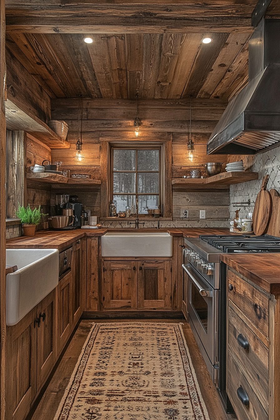 29-small-cabin-kitchen-ideas-to-infuse-your-cabin-with-cozy-kitchen