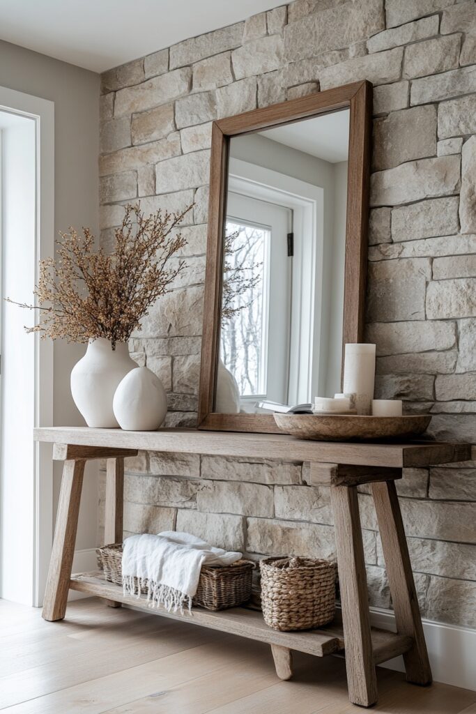 Sleek Stone Entryway