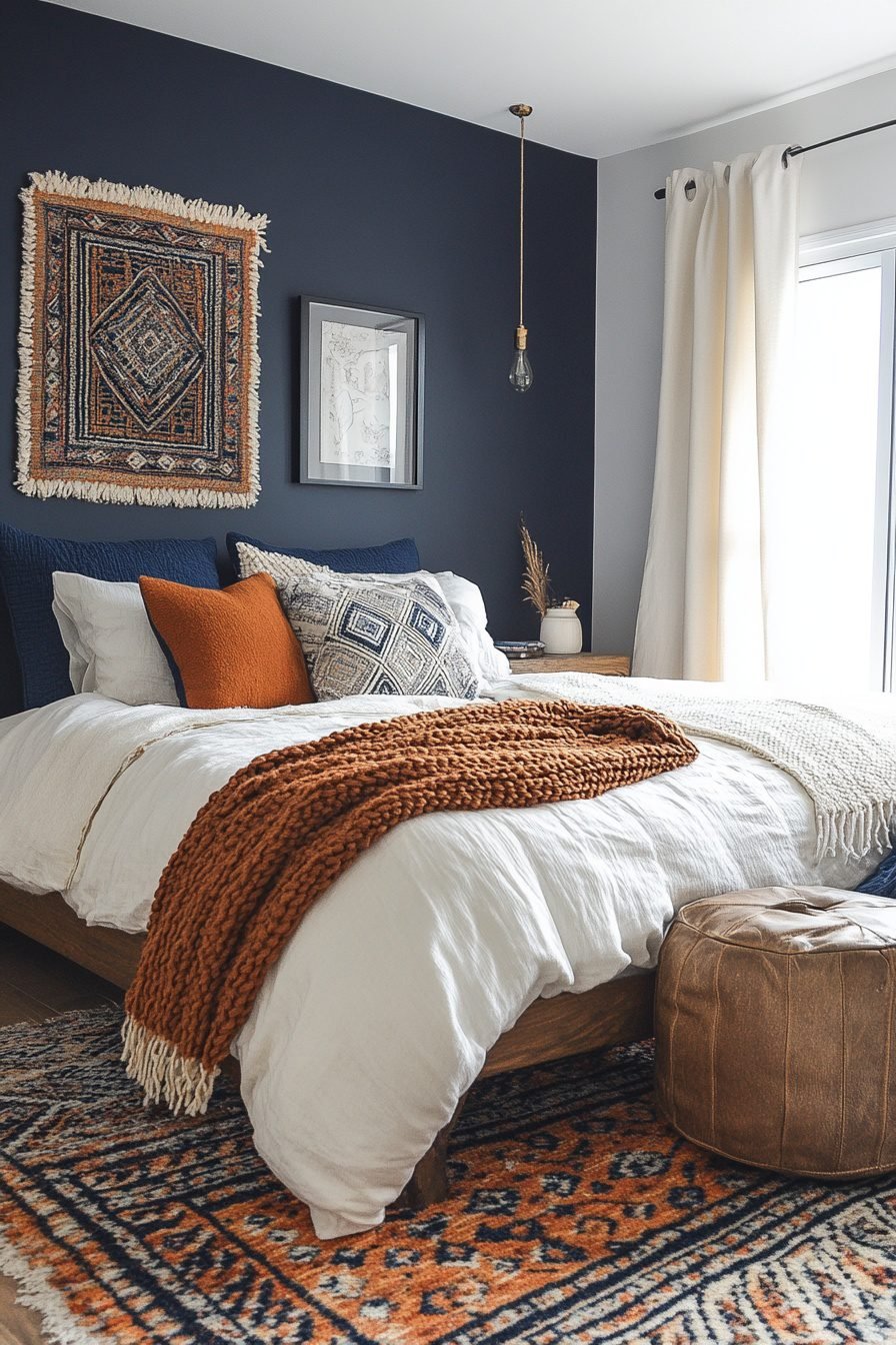 29 Navy Blue Boho Bedroom Ideas to Create a Peaceful Yet Vibrant Space ...