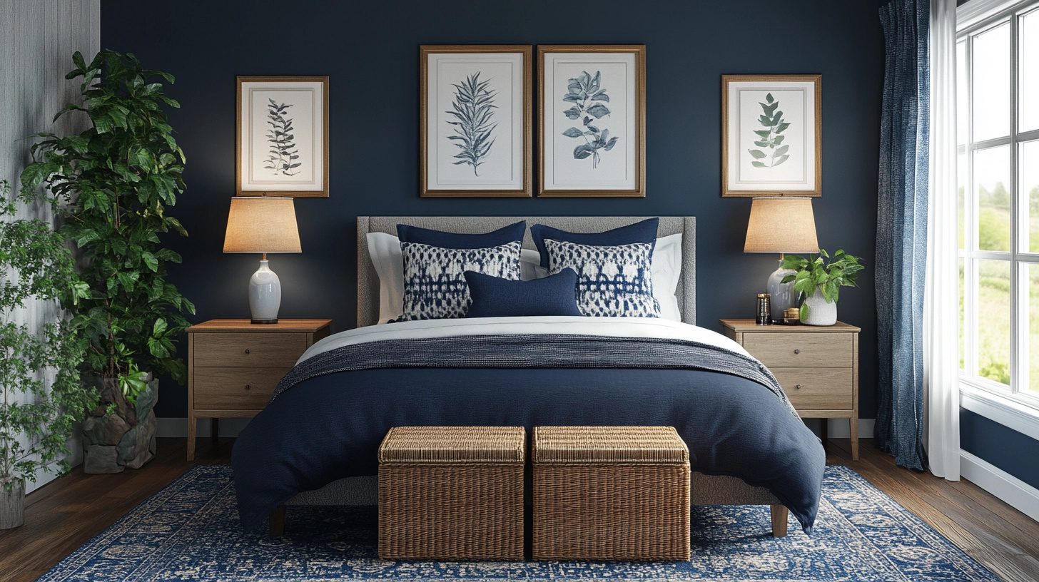 29 Navy Blue Boho Bedroom Ideas to Create a Peaceful Yet Vibrant Space ...