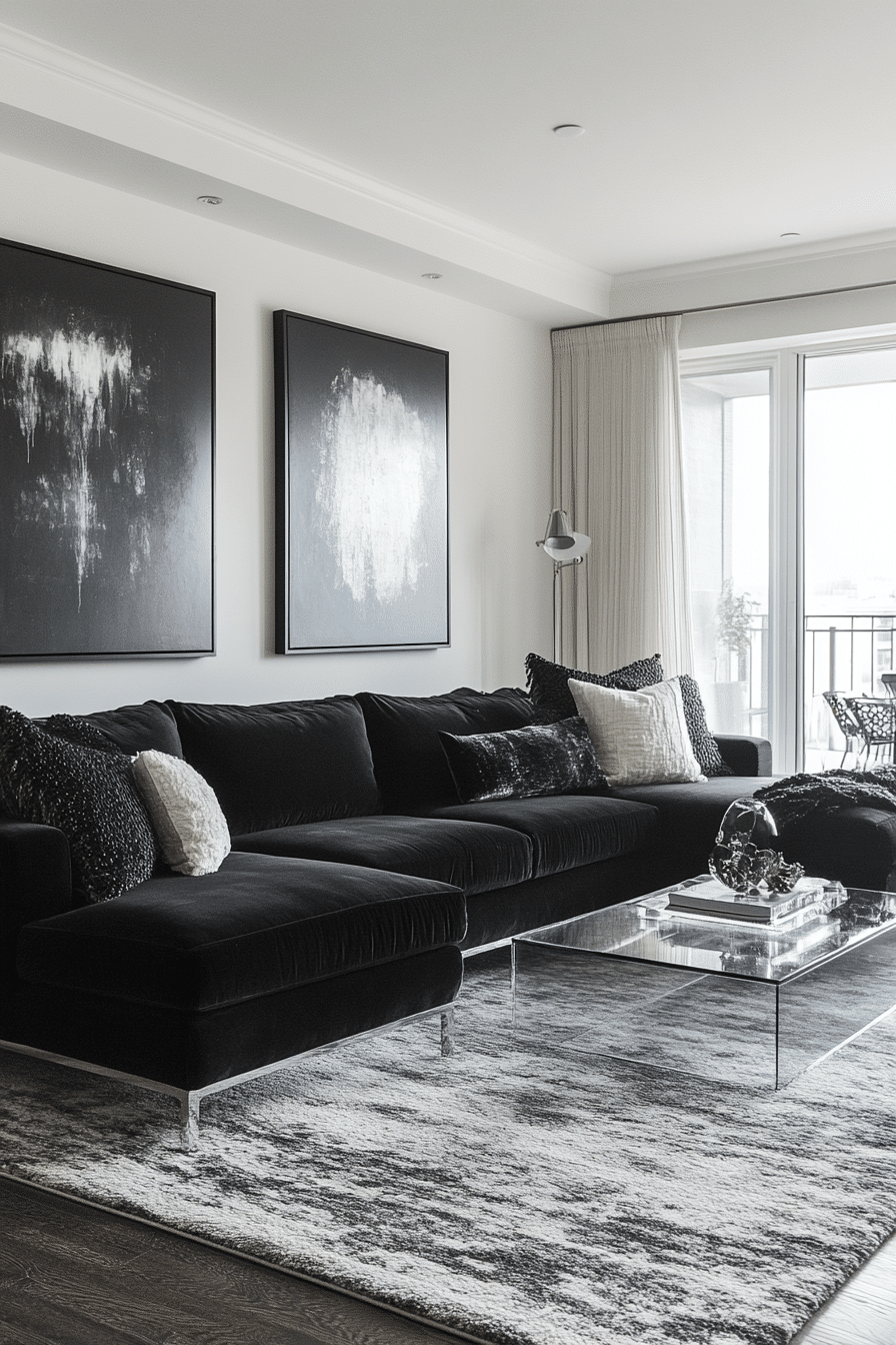 29 Black Couch Living Room Ideas for a Sleek and Minimalist Vibe - My ...