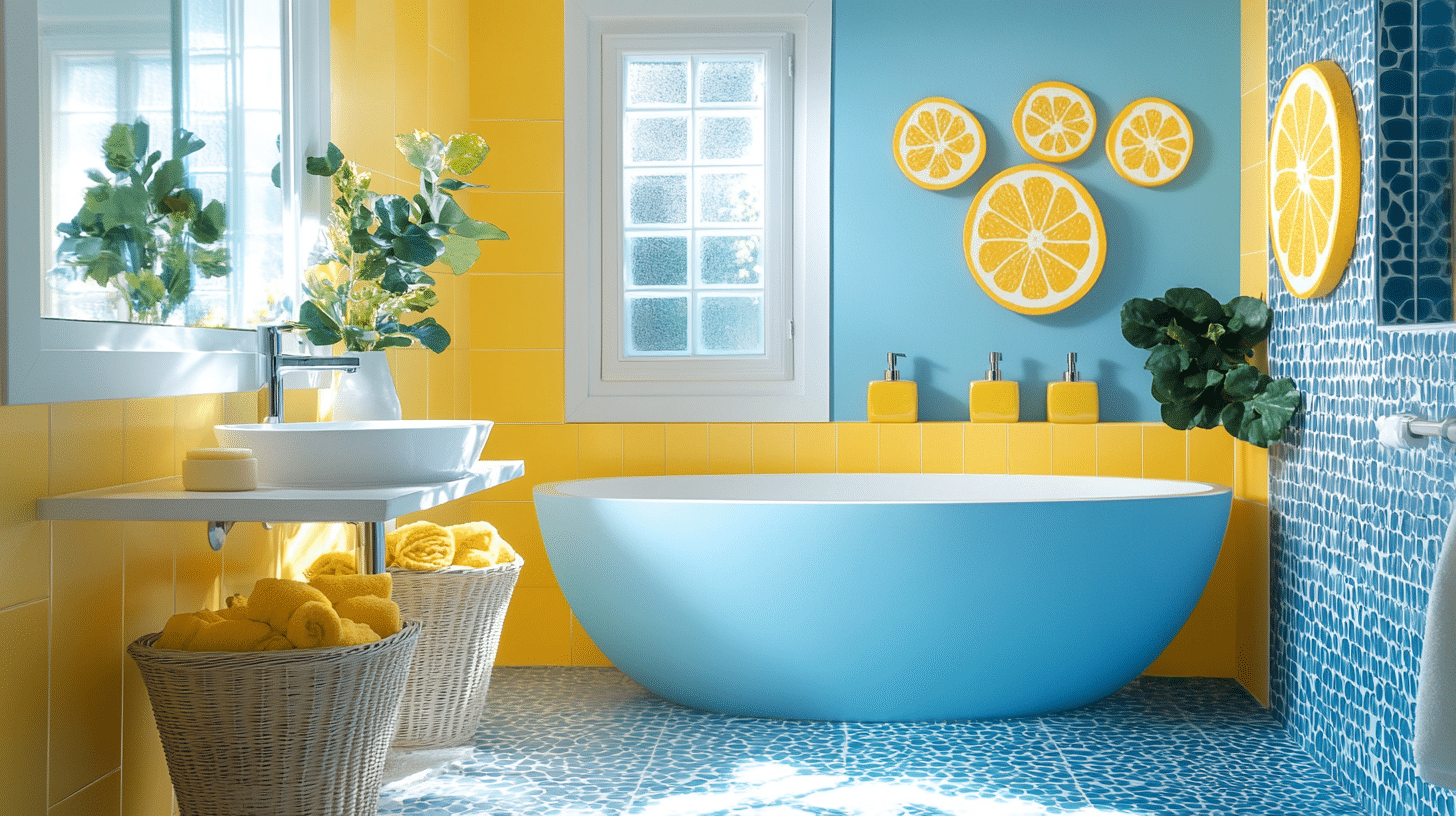 29 Yellow and Blue Bathroom Ideas for a Fun and Refreshing Aesthetic
