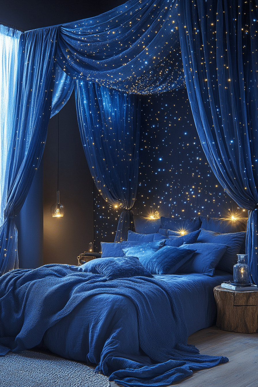 boho bedroom with canopy