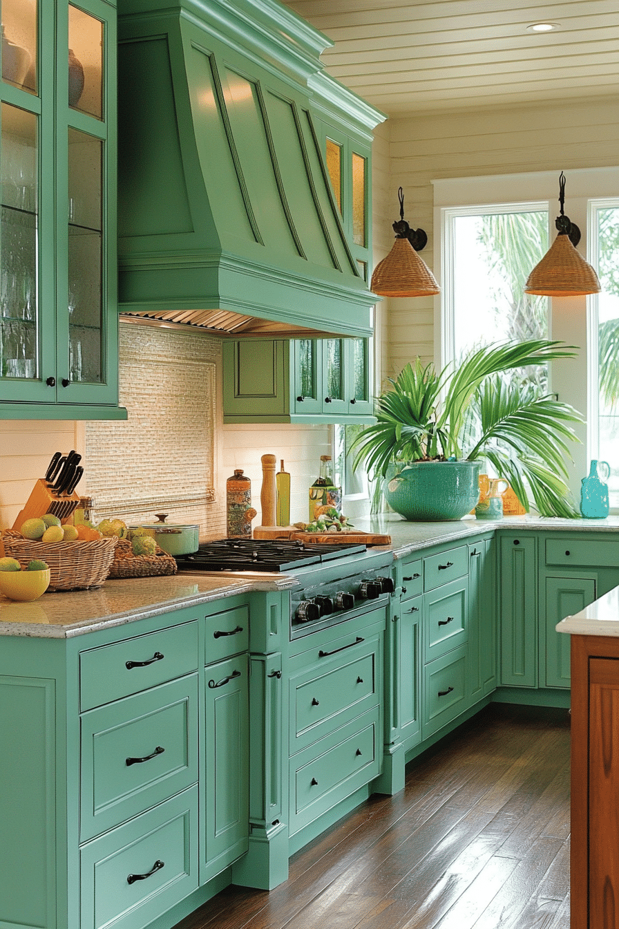 19 Emerald Green Kitchen Cabinets to Elevate Your Kitchen with a Touch ...