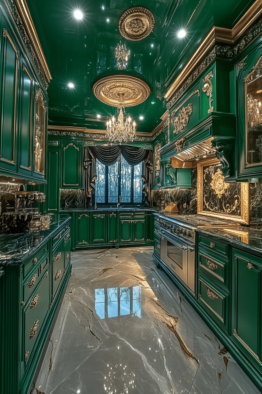 19 Emerald Green Kitchen Cabinets to Elevate Your Kitchen with a Touch ...