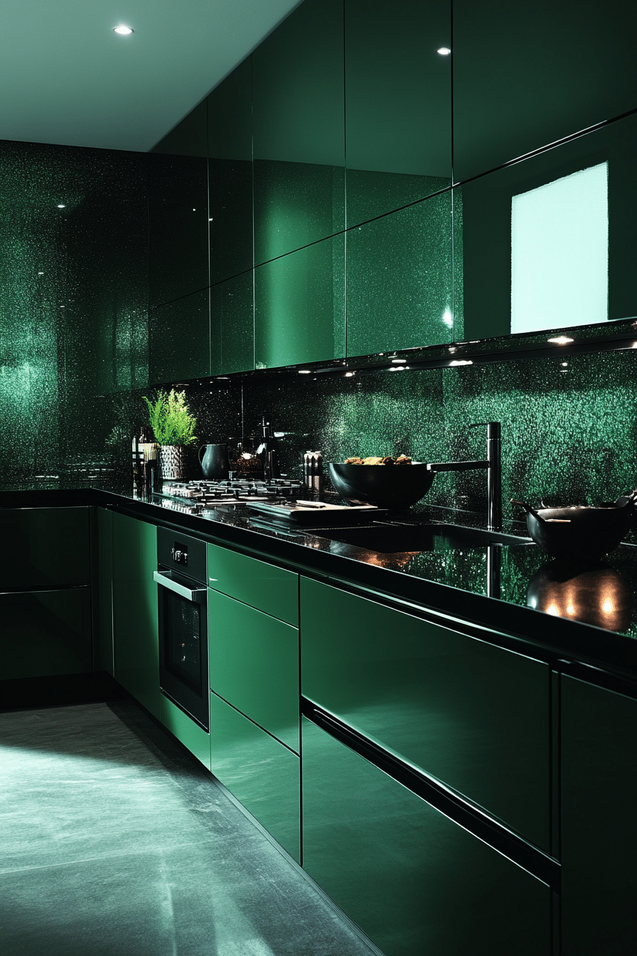 19 Emerald Green Kitchen Cabinets to Elevate Your Kitchen with a Touch ...