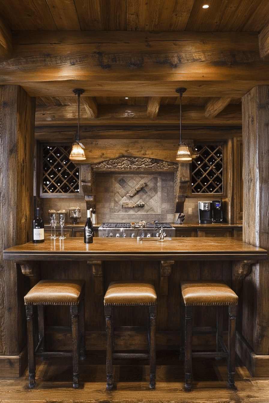 29 Log Home Kitchens to Enhance Your Home with Cozy Cabin Vibes - My ...