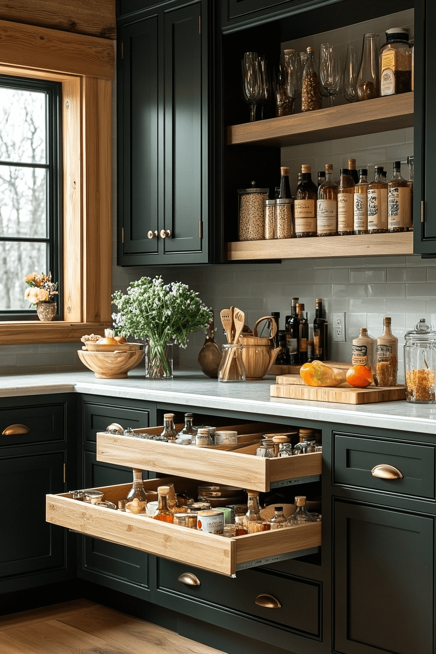 29 Dark Green Kitchen Cabinets for a Dramatic and Beautiful Kitchen ...