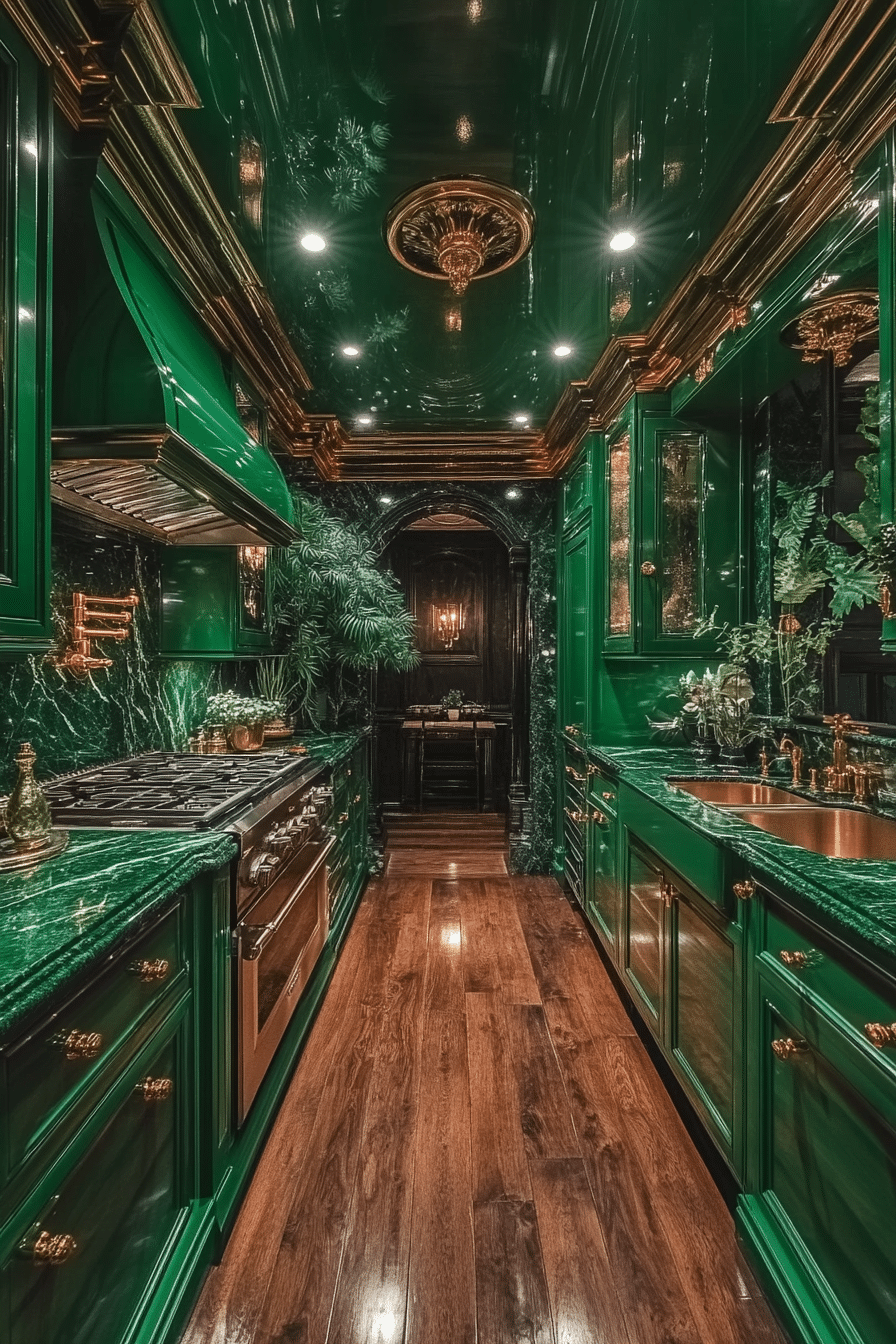 19 Emerald Green Kitchen Cabinets to Elevate Your Kitchen with a Touch ...