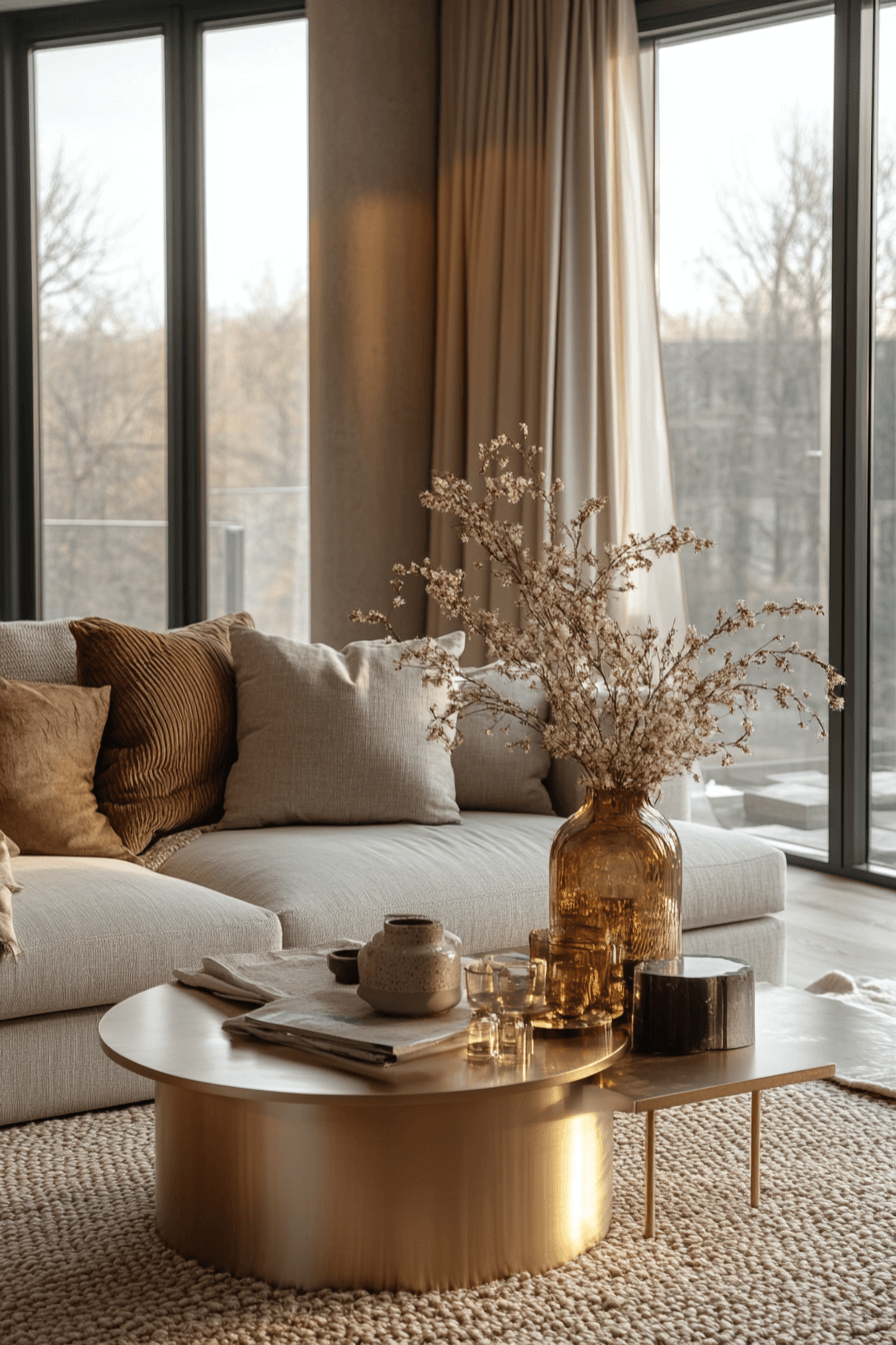 Beautiful view of Small Minimalist Modern Living Room Interior