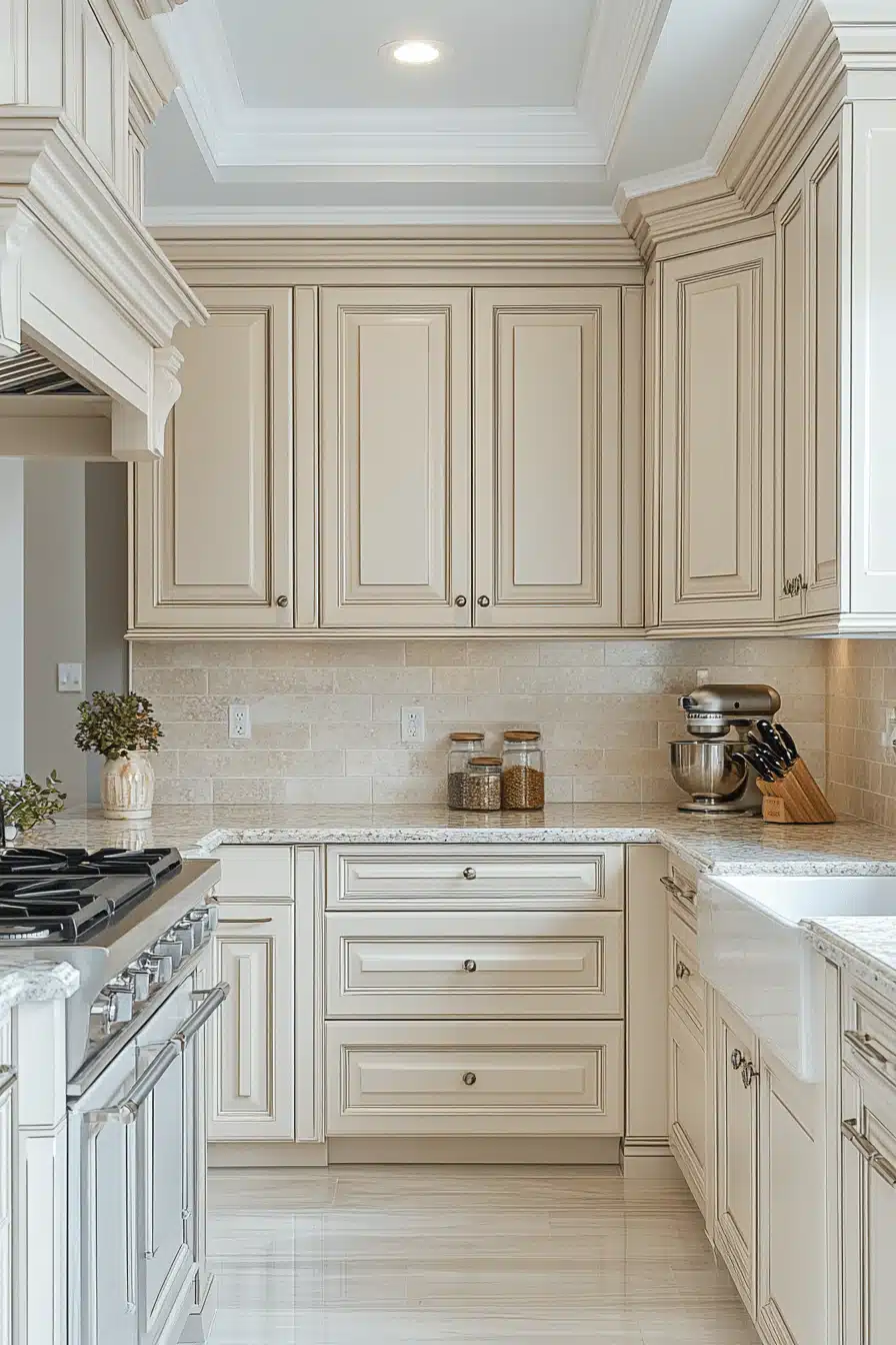 antique white kitchen cabinets