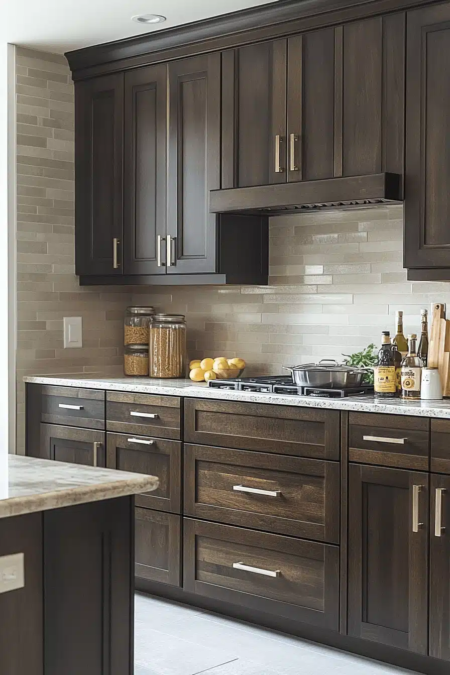 29 Dark Wood Kitchen Cabinets Ideas for a Sophisticated and Homey Vibe - My Elegant Home