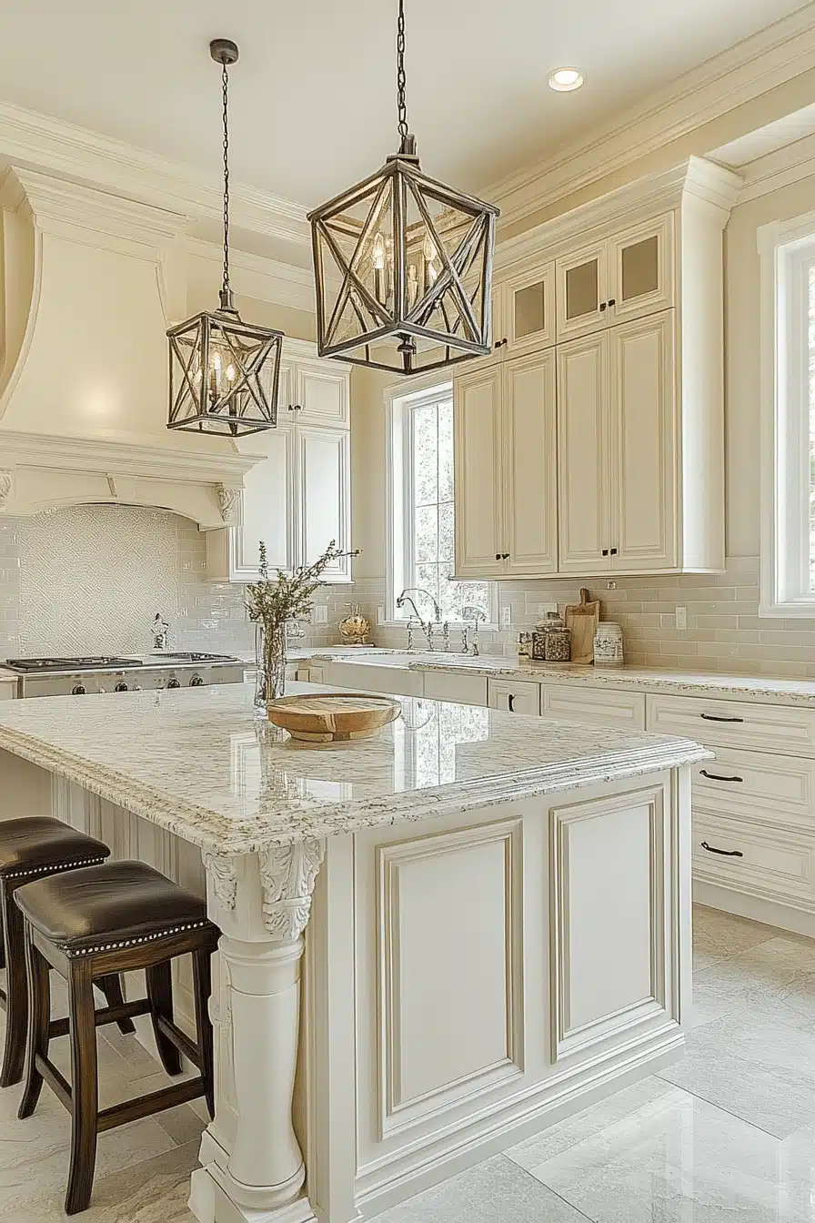 antique white kitchen cabinets