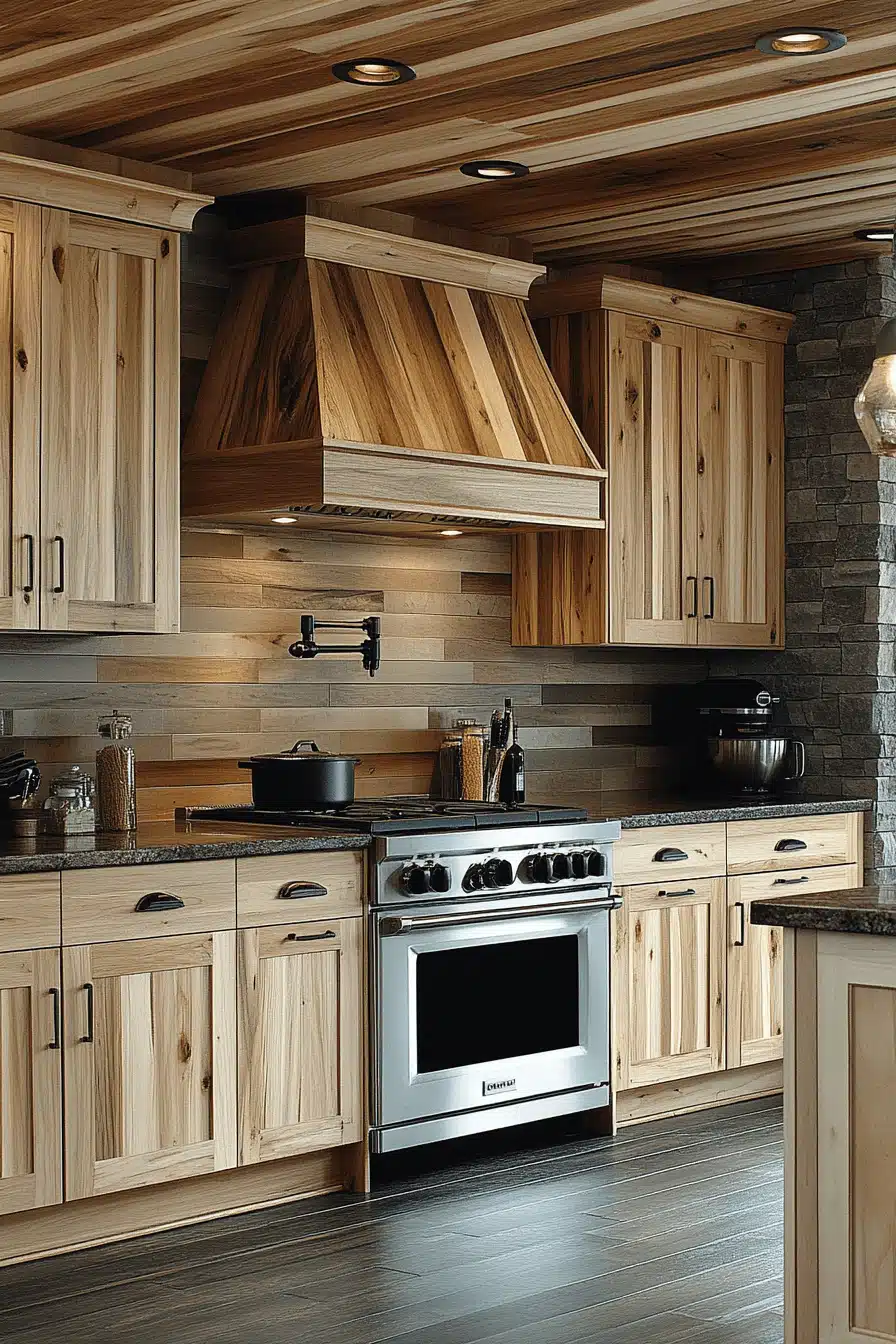natural wood kitchen cabinets