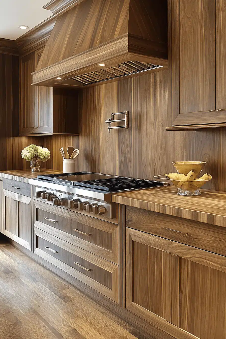 natural wood kitchen cabinets