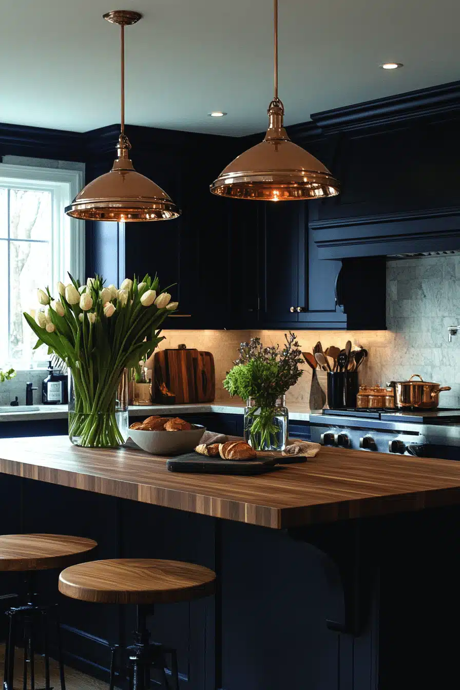 29 Navy Blue Kitchen Cabinets That Inspire Joyful Living - My Elegant Home