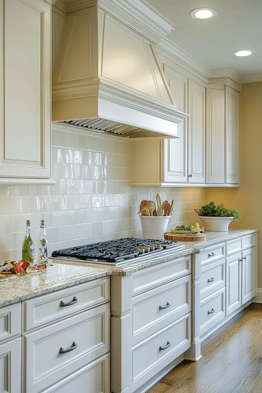 antique white kitchen cabinets