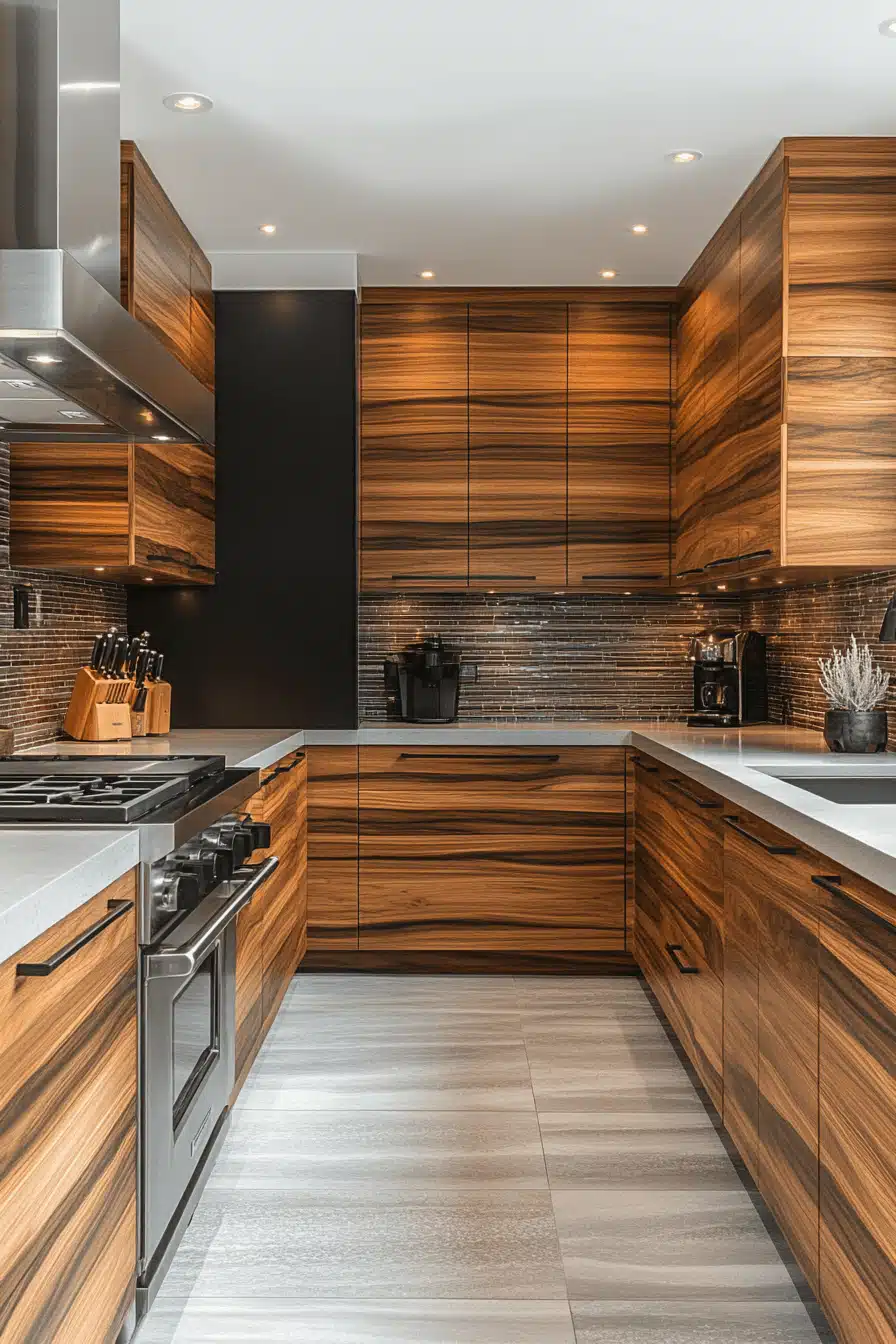natural wood kitchen cabinets