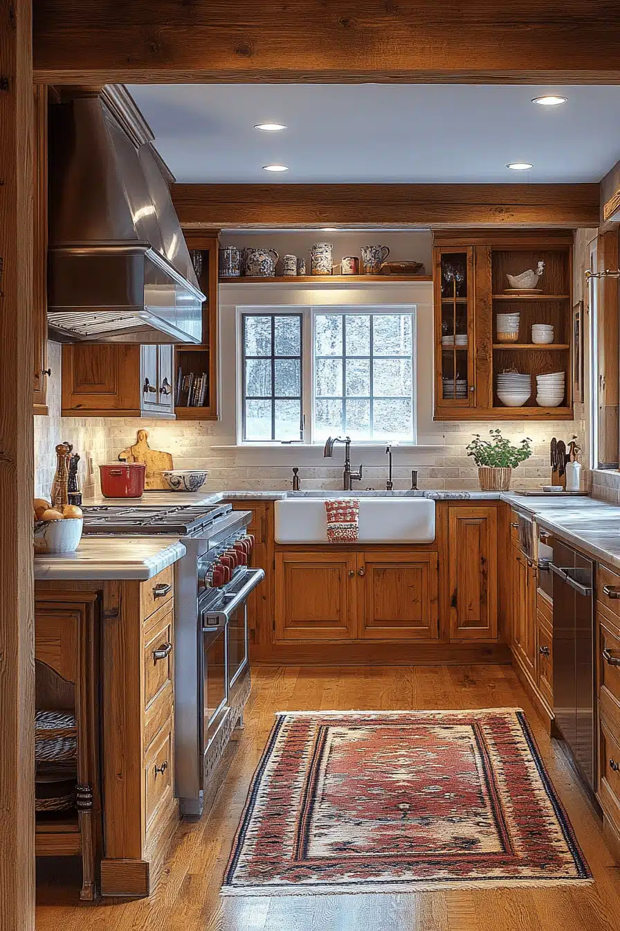 natural wood kitchen cabinets