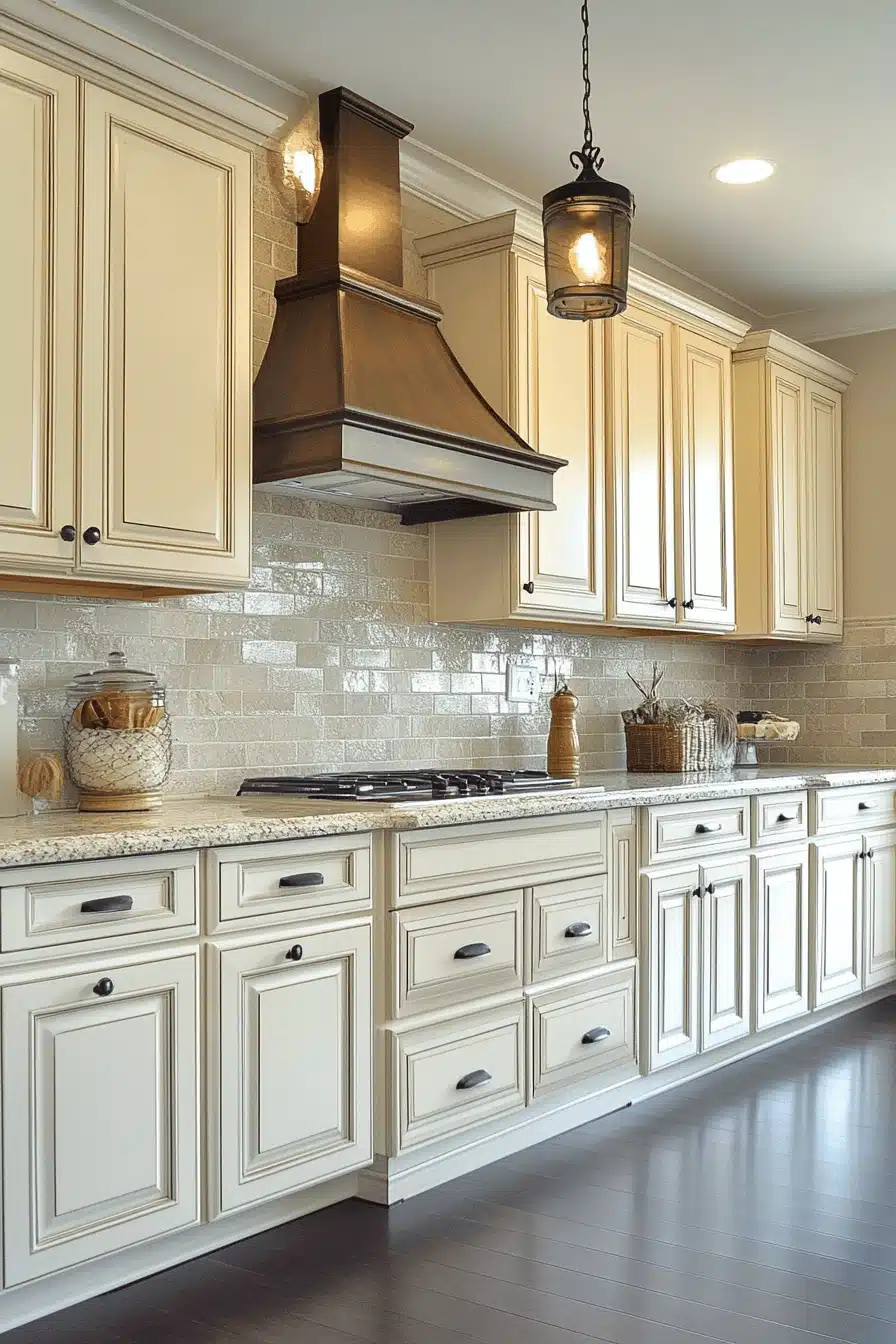 antique white kitchen cabinets