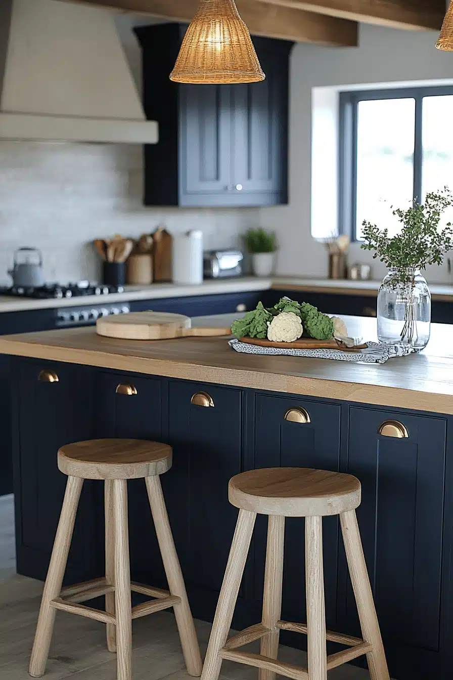 29 Navy Blue Kitchen Cabinets That Inspire Joyful Living - My Elegant Home