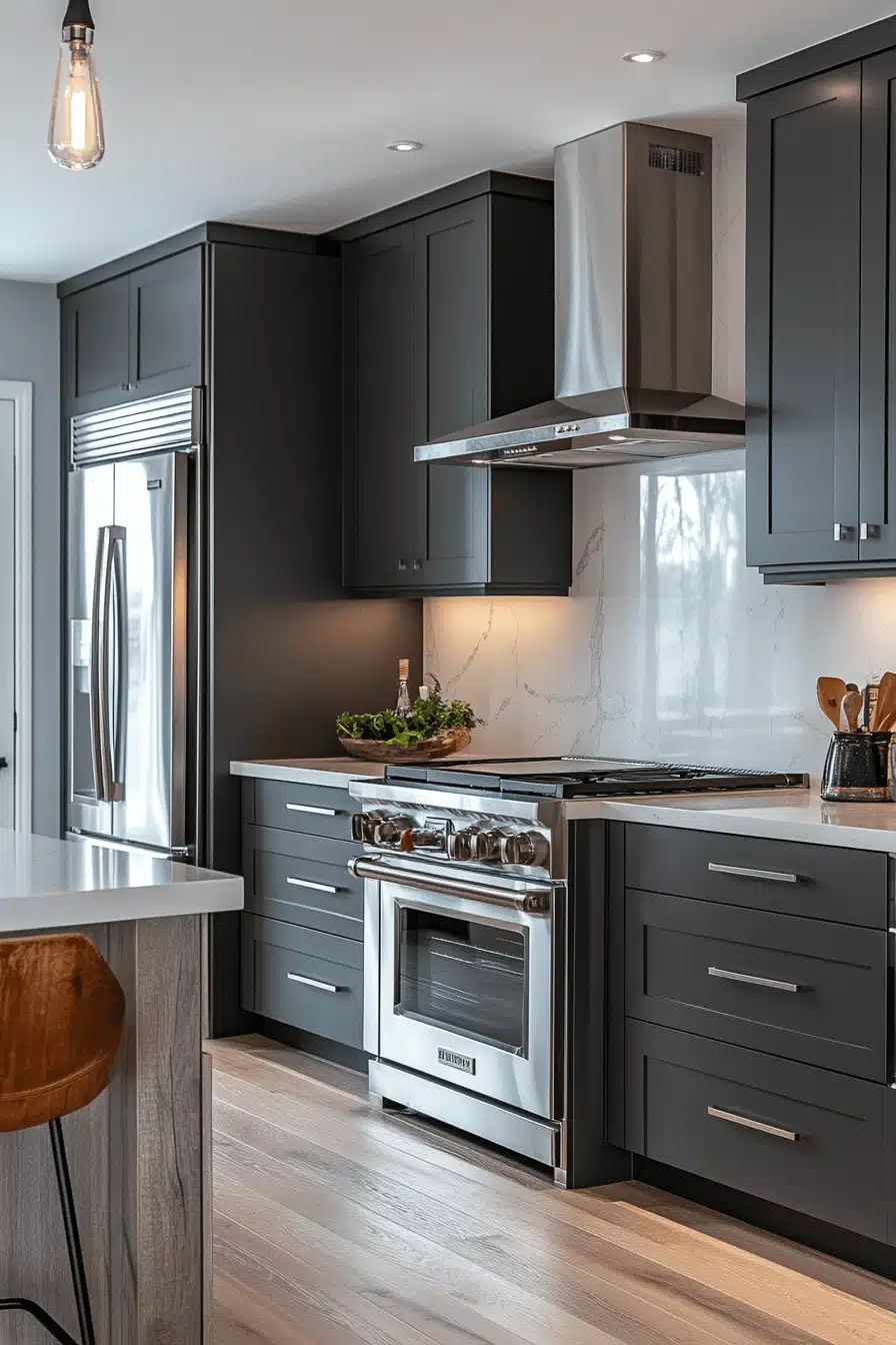 light gray kitchen cabinets
