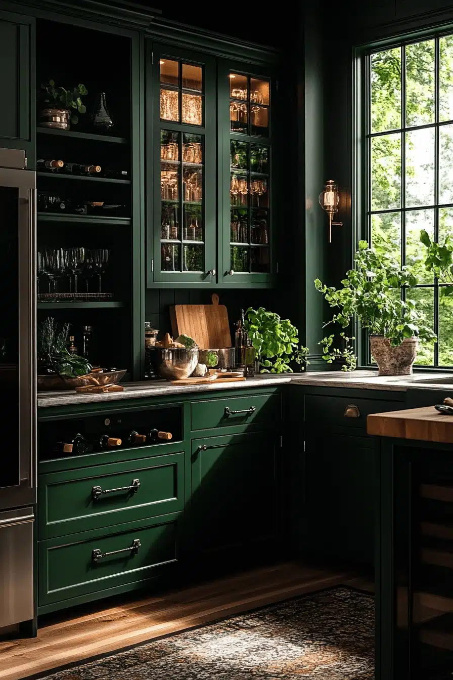 29 Dark Green Kitchen Cabinets Ideas to Bring Rich Elegance Home - My ...
