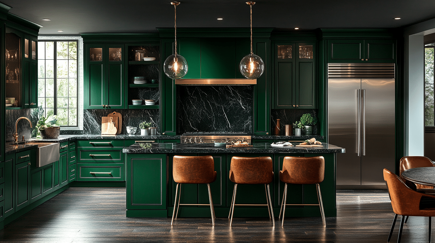29 Dark Green Kitchen Cabinets Ideas to Bring Rich Elegance Home - My ...