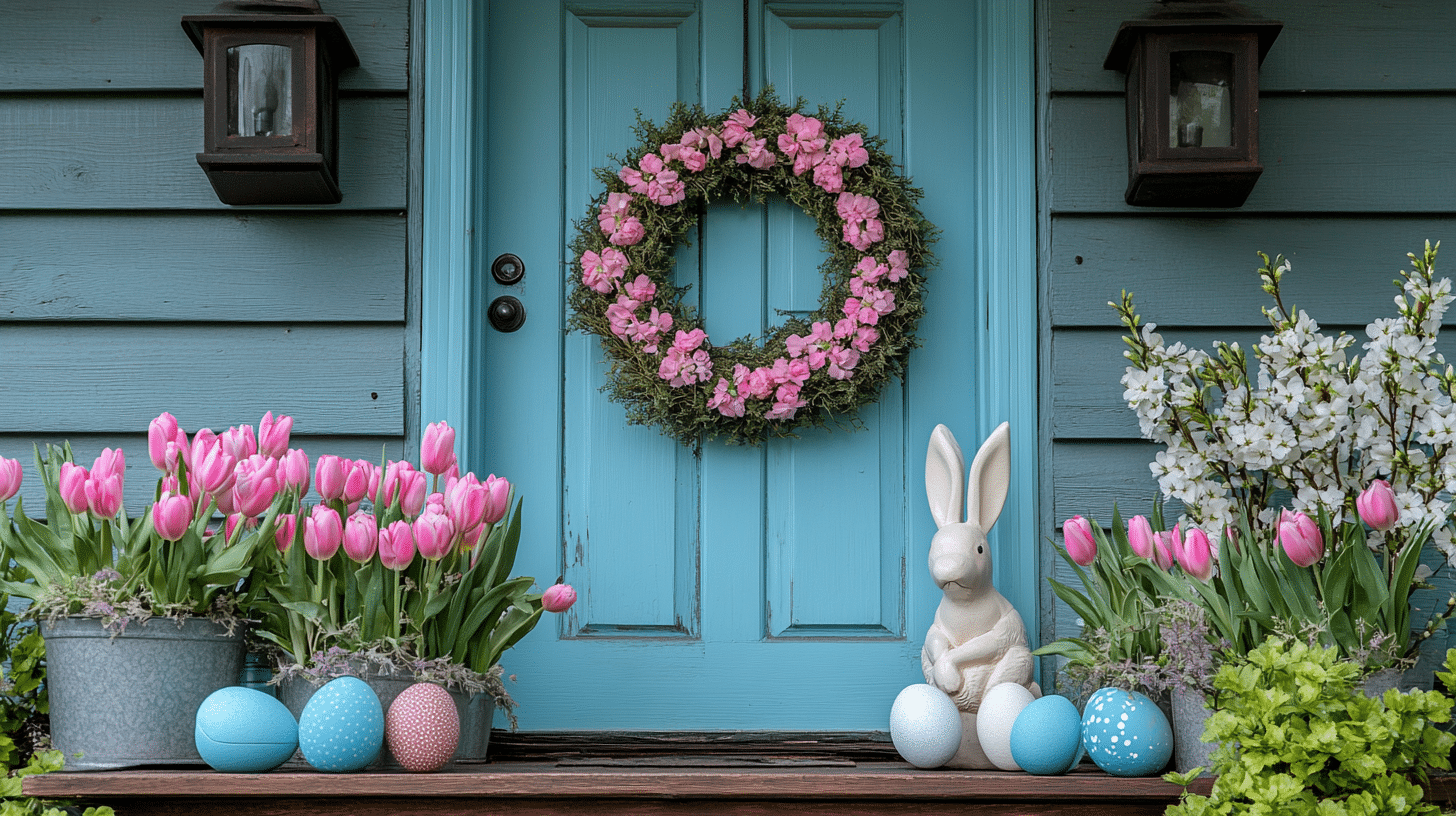 29 Easter Porch Decor Ideas That Make Your Entryway Shine - My Elegant Home