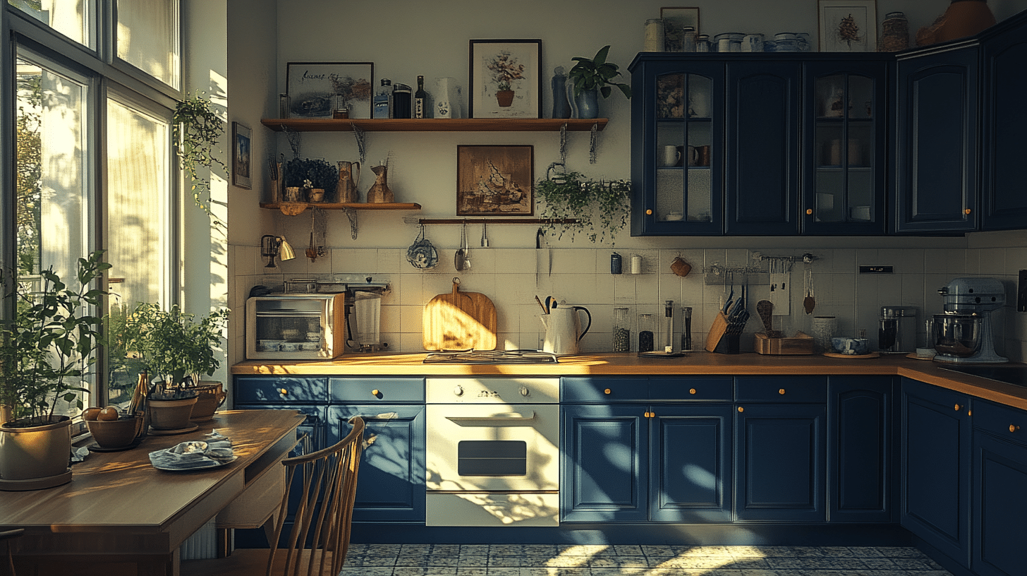 29 Navy Blue Kitchen Cabinets That Inspire Joyful Living - My Elegant Home
