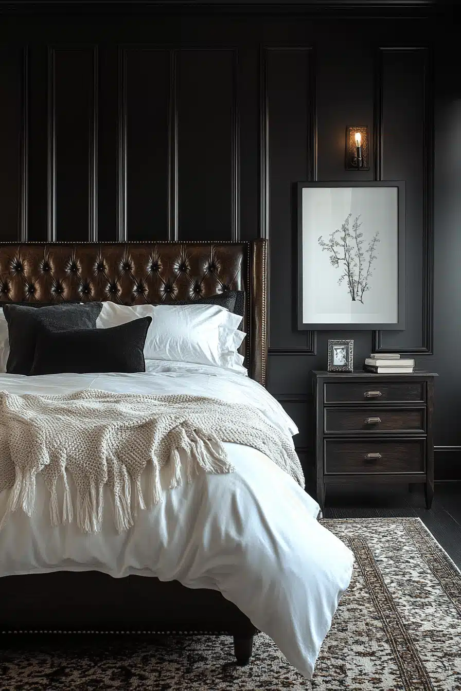 moody bedroom