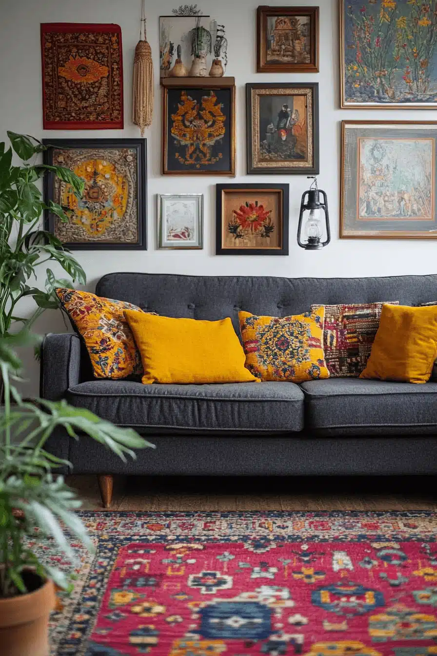 Grey couch aesthetic