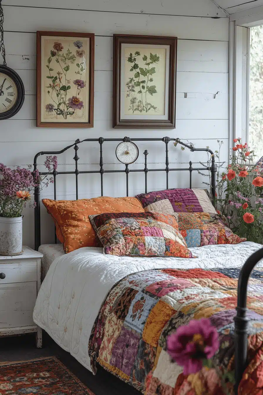 boho vintage bedroom