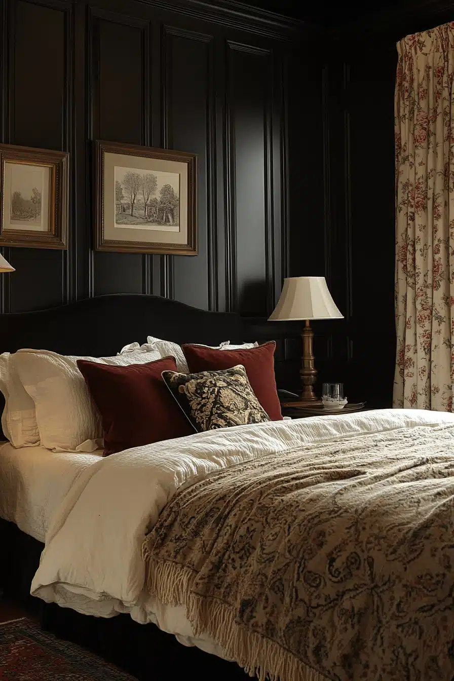 moody bedroom
