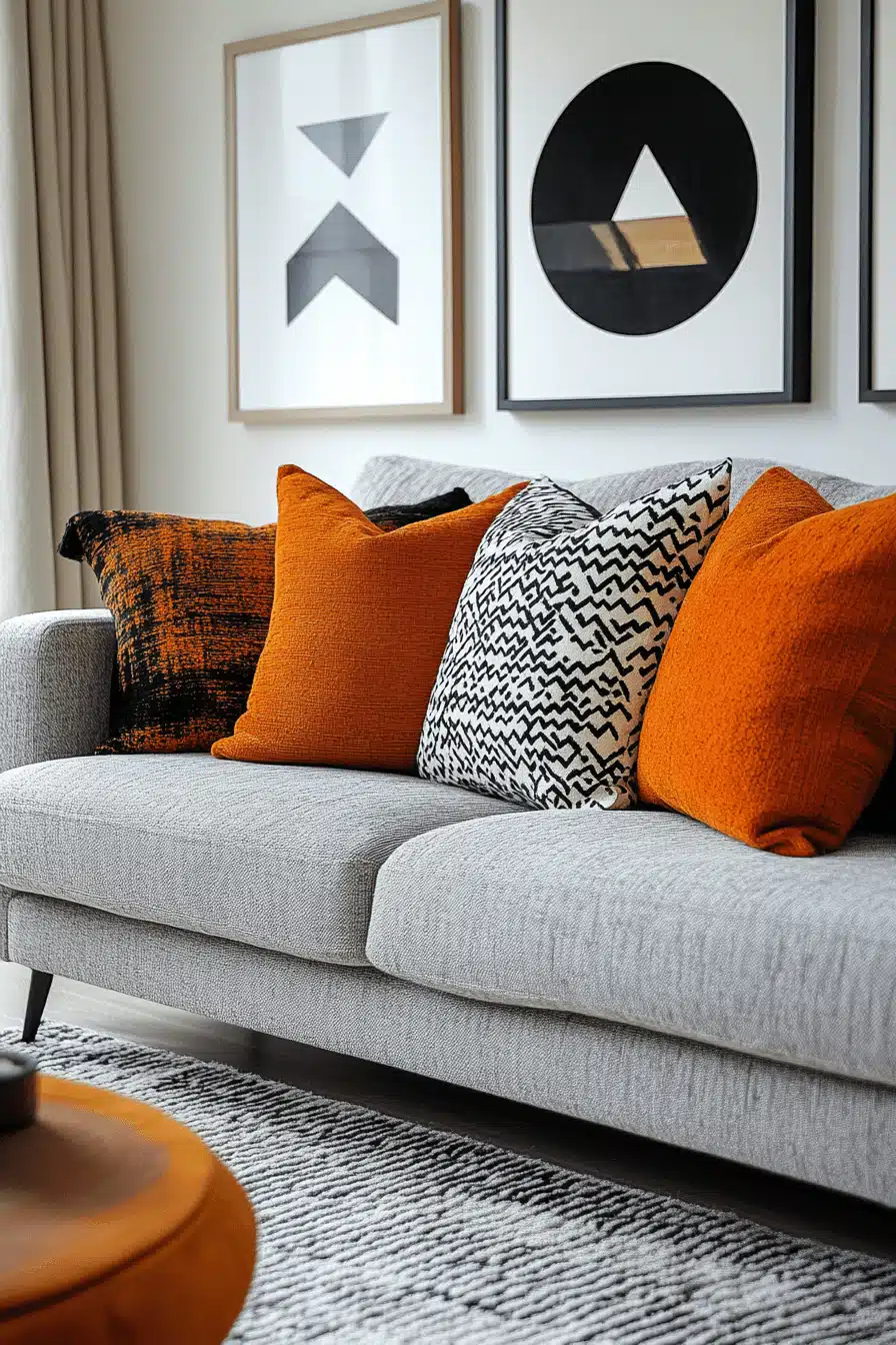 Grey couch aesthetic