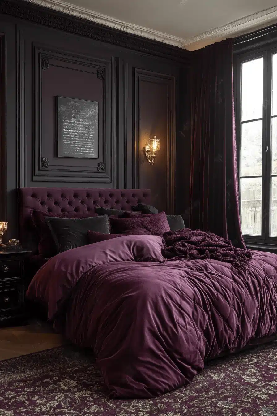 moody bedroom