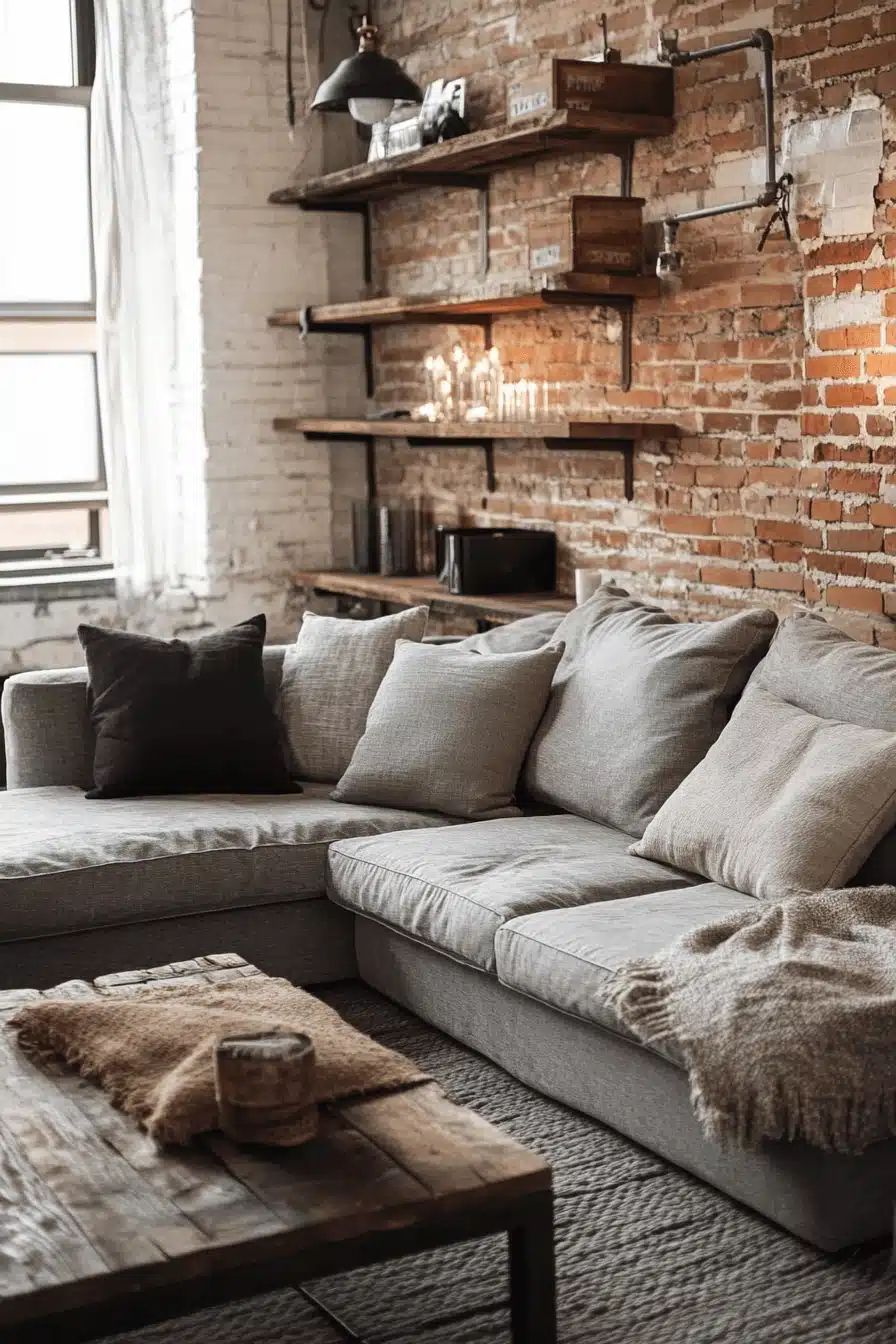Grey couch aesthetic