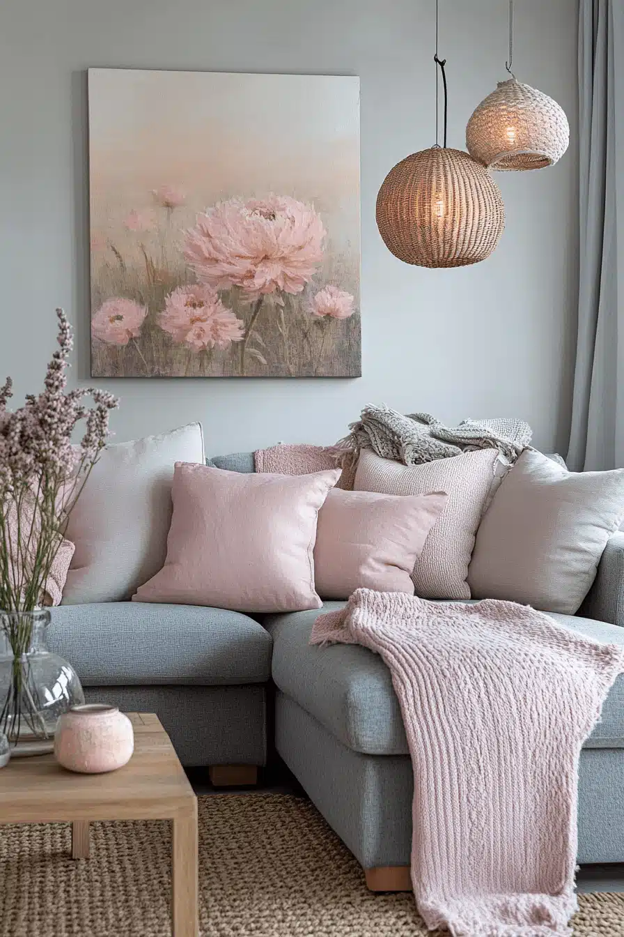 Grey couch aesthetic